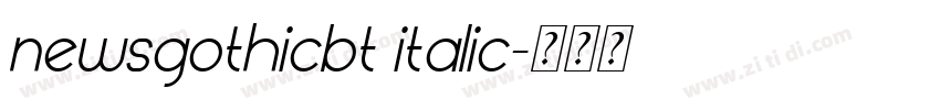 newsgothicbt italic字体转换